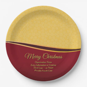 Assiettes En Carton Changer tout le texte Organisation 20xx Noël Fête