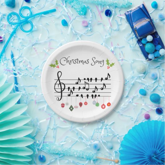 Assiettes En Carton Chanson de Noël (Fête)