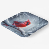 Assiettes En Carton Chant Cardinal Avec Notes Musicales (Angulaire)