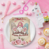 Assiettes En Carton Chanter Gnome Anniversaire (Fête)