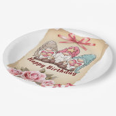 Assiettes En Carton Chanter Gnome Anniversaire (Angle)