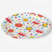 Assiettes En Carton Chanukah 8 jours et nuits (Angle)