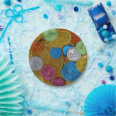 Assiettes En Carton Chanukah Gelt (Fête)