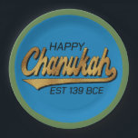 Assiettes En Carton Chanukah Happy Retro Green Trim<br><div class="desc">Chanukah Happy Retro Green Trim Plaques de papier. Remplacez le texte par votre propre message. Utilisez votre style de police, votre couleur et votre taille préférés. Les couleurs Arrière - plans peuvent être modifiées. Merci de vous être arrêté et de faire du shopping. Très apprécié ! Joyeux Chanoukah/Hanoukka ! Taille...</div>