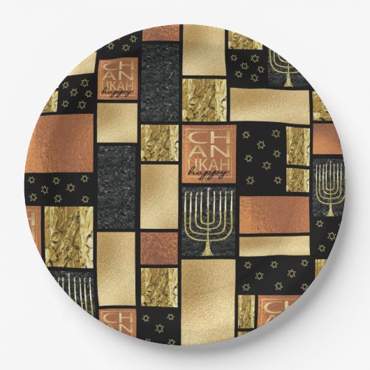 Assiettes En Carton Chanukah Sparkly Tiles (Devant)