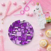 Assiettes En Carton Chaos rose (Fête)