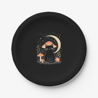 Assiettes En Carton Chapeau de champignon de chat Cottagecore chaton f