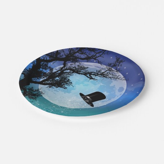 Assiettes En Carton Chapeau en haut de la magie hivernale (Angle)