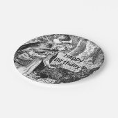 Assiettes En Carton Chapeau rouge Wolf Bois Anniversaire Noir Blanc (Angle)