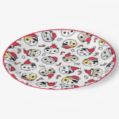 Assiettes En Carton Chapeaux de Père Noël pour chats Têtes de chatons  (Angle)