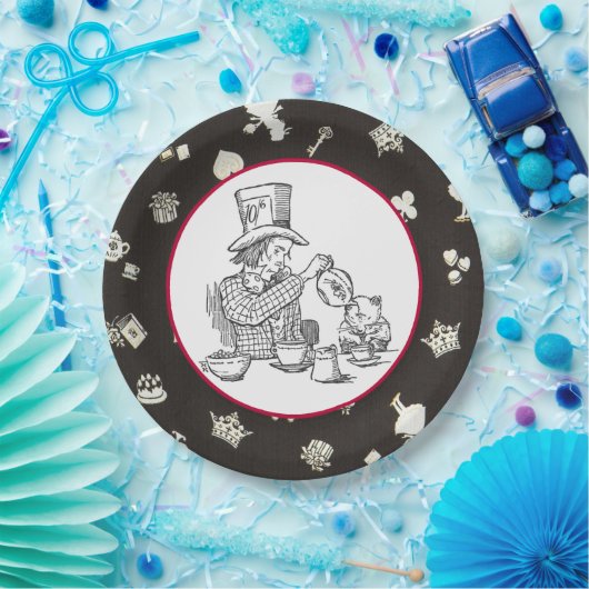 Assiettes En Carton Chapelier et loir fous (Fête)