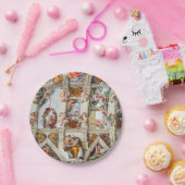 Assiettes En Carton Chapelle Sixtine Michelangelo - Vatican, Rome, Ita (Fête)