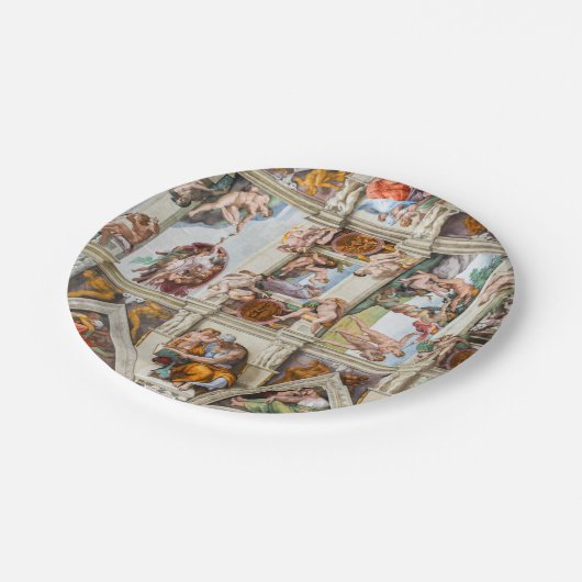 Assiettes En Carton Chapelle Sixtine Michelangelo - Vatican, Rome, Ita (Angle)