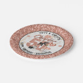 Assiettes En Carton Chapitre 50 Elégant Rose Gold 50e anniversaire (Angle)