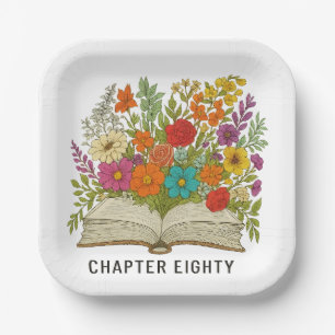 Assiettes En Carton Chapitre quatre-vingts 80e anniversaire