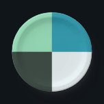 Assiettes En Carton Charbon Blanc Turquoise Vert bleu Aqua Turquoise<br><div class="desc">2023</div>
