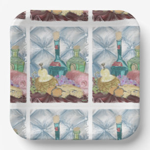 Assiettes En Carton Charcuterie au vin et au fromage