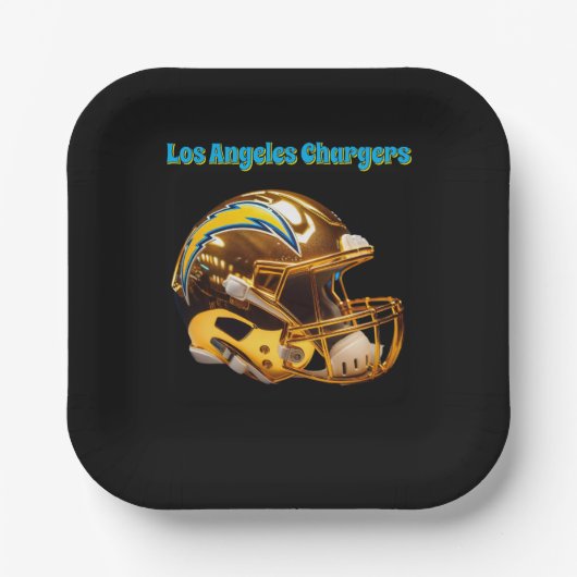 Assiettes En Carton Chargers Custom Golden Chrome Helmets (Recto)