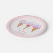 Assiettes En Carton Chariot à glace moderne Anniversaire (Angle)