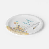 Assiettes En Carton Chariot de canalisation de construction Anniversai (Angle)