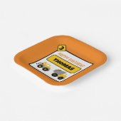 Assiettes En Carton Chariot de construction Anniversaire (Angulaire)