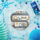 Assiettes En Carton Chariot de construction Anniversaire (Fête)