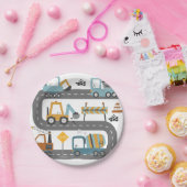 Assiettes En Carton Chariot de construction Anniversaire (Fête)