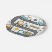 Assiettes En Carton Chariot de construction Anniversaire (Angle)