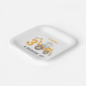 Assiettes En Carton Chariot de construction Anniversaire Plaque papier (Angulaire)