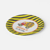 Assiettes En Carton Chariot de construction Boy Fête d'anniversaire (Angle)