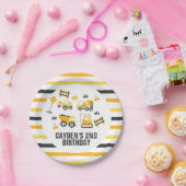 Assiettes En Carton Chariot de construction Plaques de papier d'annive (Fête)