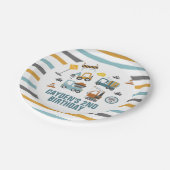 Assiettes En Carton Chariot de construction Plaques de papier d'annive (Angle)