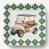 Assiettes En Carton Chariot de golf (Recto)