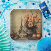 Assiettes En Carton Chariot Halloween vintage (4) (Fête)