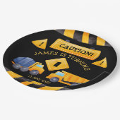 Assiettes En Carton Chariots de construction fête d'anniversaire (Angle)