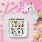 Assiettes En Carton Charlie Brown et Gang Confetti (Fête)