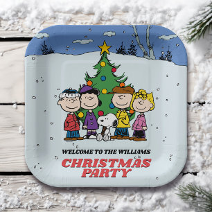 Assiettes En Carton Charlie Brown et la fête de Noël des amis