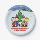 Assiettes En Carton Charlie Brown et ses amis Anniversaire d'hiver (Devant)