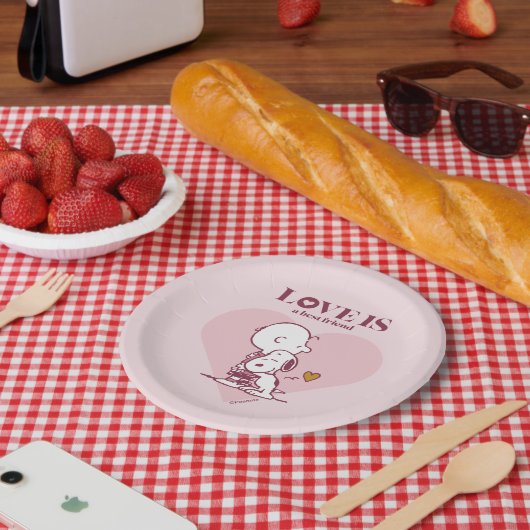 Assiettes En Carton Charlie Brown & Snoopy - L'amour est un meilleur a (Pique-nique)