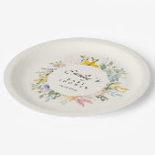 Assiettes En Carton Charme de jardin fleur sauvage | Baby shower (Angle)