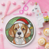 Assiettes En Carton Charming Canine Cheer : Noël à thème Beagle (Fête)