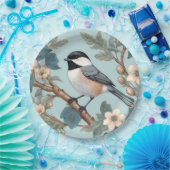 Assiettes En Carton Charming Chickadee Bird (Fête)