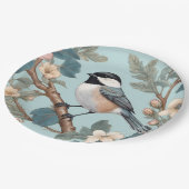 Assiettes En Carton Charming Chickadee Bird (Angle)