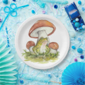 Assiettes En Carton Charming Toad Under Musroom (Fête)