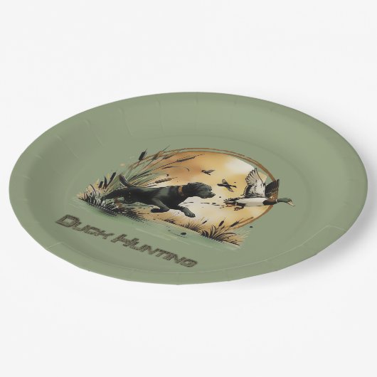 Assiettes En Carton Chasse (Angle)