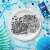 Assiettes En Carton Chasse à la caille avec chien de chasse (Fête)