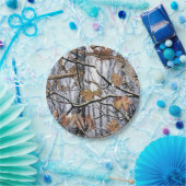 Assiettes En Carton Chasse au Camouflage Motif de neige 3 (Fête)