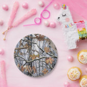 Assiettes En Carton Chasse au Camouflage Motif de neige 3 (Fête)