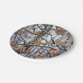 Assiettes En Carton Chasse au Camouflage Motif de neige 3 (Angle)