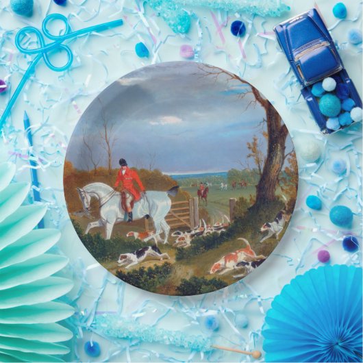 Assiettes En Carton Chasse au souffolk 1833 Plaque papier chasse au re (Fête)